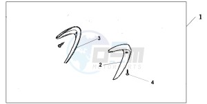 XL125V VARADERO drawing SIDE VISOR - LOW