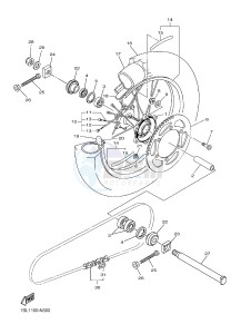 YZ250F (1SM5 1SM6 1SM7 1SM8) drawing REAR WHEEL