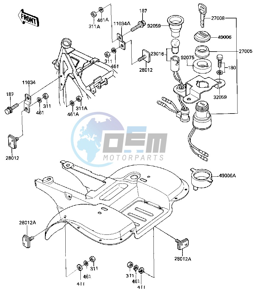 IGNITION SWITCH_REFLECTORS -- 84-85 C2_C3- -