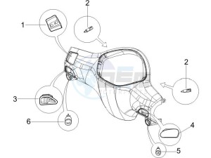 Liberty 50 4T Delivery 2012-14 drawing Selectors - Switches - Buttons