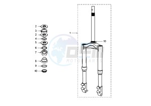 LUDIX 10 TREND – SNAKE - 50 cc drawing FRONT FORK