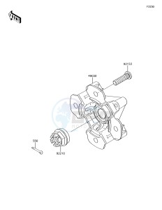 BRUTE FORCE 750 4x4i EPS KVF750GGF EU drawing Front Hub