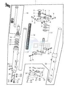 KZ 650 E [LTD] (E1) [LTD] drawing FRONT FORK