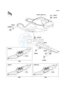 ZX 900 E [NINJA ZX-9R] (E1-E2) [NINJA ZX-9R] drawing SIDE COVERS_CHAIN COVER-- ZX900-E2- -