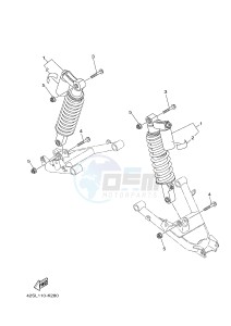 YXR700F YXR7FSPD RHINO 700 SPORTS EDITION (1RBM 1RBN 1RBP) drawing REAR SUSPENSION