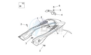 Griso S.E. 1200 8V drawing Rear body - Rear fairing