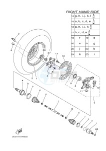 YFM700FWAD YFM70GPHG GRIZZLY 700 EPS (2UD8) drawing FRONT WHEEL 2