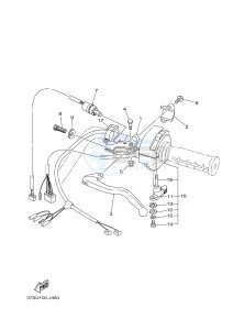 YFM450FWA YFM450DE GRIZZLY 450 IRS (1CUL 1CUM 1CUN) drawing HANDLE SWITCH & LEVER