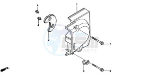 CMX250C REBEL drawing LEFT REAR CRANKCASE COVER