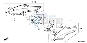 VFR800XB Crossrunner E drawing SIDE COVER