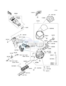 ZX 1000 D [NINJA ZX-10R] (D6F-D7FA) D6F drawing AIR CLEANER