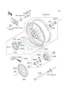 ZX 1200 C [NINJA ZZR 1200] (C1-C4) [NINJA ZZR 1200] drawing REAR WHEEL_CHAIN