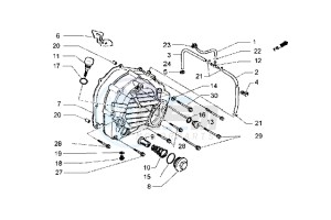 Hexagon 250 GT drawing Crankcase cover