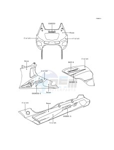 ZX 600 E [NINJA ZX-6] (E1-E3) [NINJA ZX-6] drawing DECALS-- VIOLET_ROSE- --- ZX600-E1- -