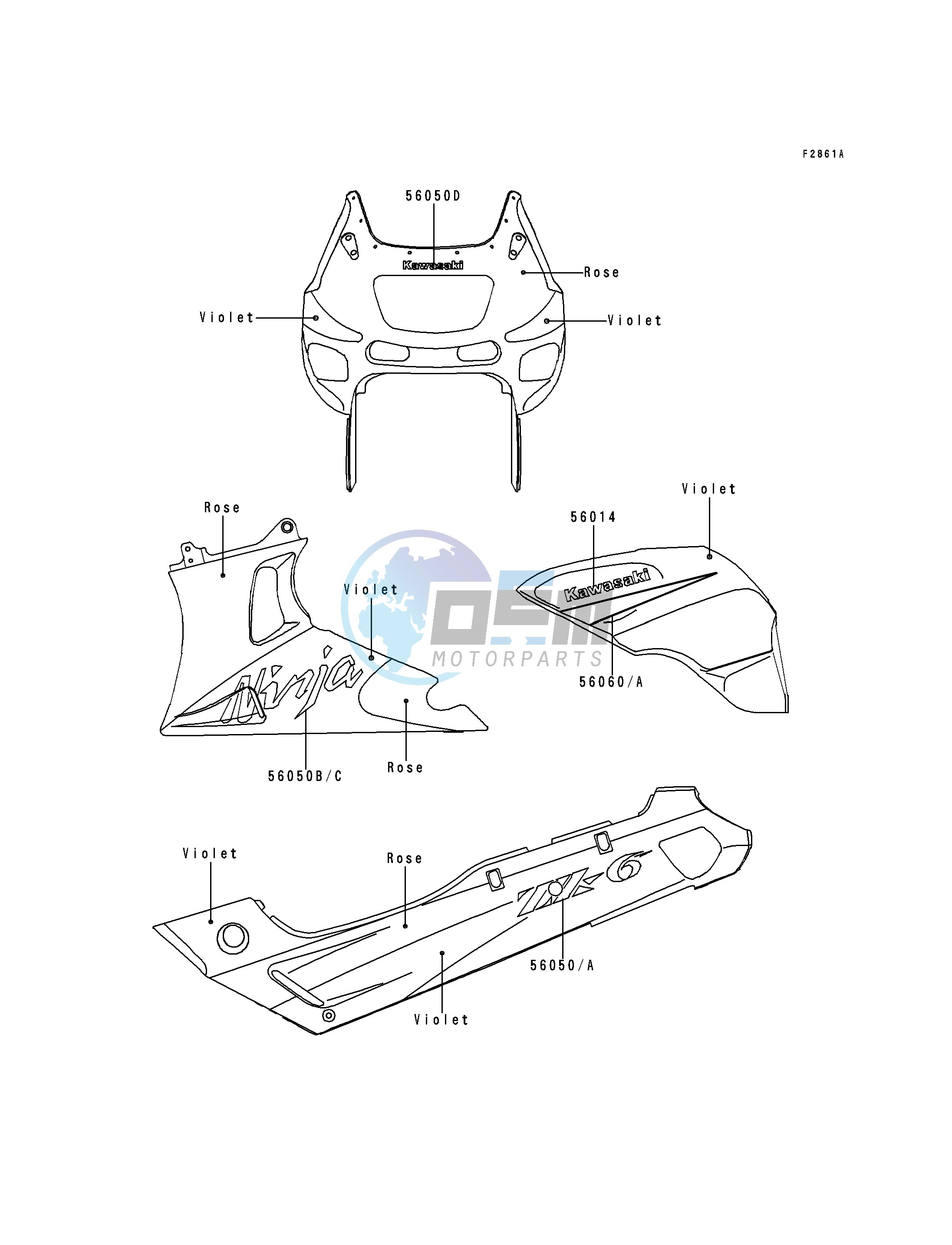 DECALS-- VIOLET_ROSE- --- ZX600-E1- -