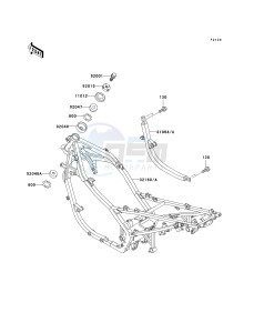 EX 500 D [NINJA 500R] (D6F-D9F) D8F drawing FRAME