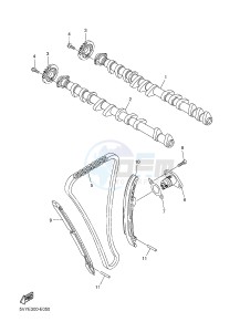 FZ1-S FZ1 FAZER 1000 (1CAK 1CAL) drawing CAMSHAFT & CHAIN