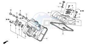 VTR1000SP RC51 drawing CYLINDER HEAD COVER