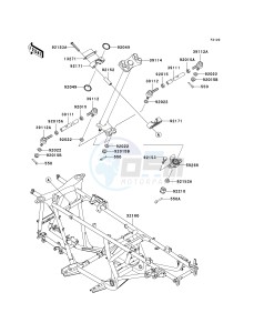 KVF 650 D ([BRUTE FORCE 650 4X4] (D6F-D9F) D7F drawing FRAME