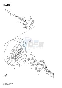 SFV650 (E21) Gladius drawing REAR WHEEL (SFV650L1 E24)