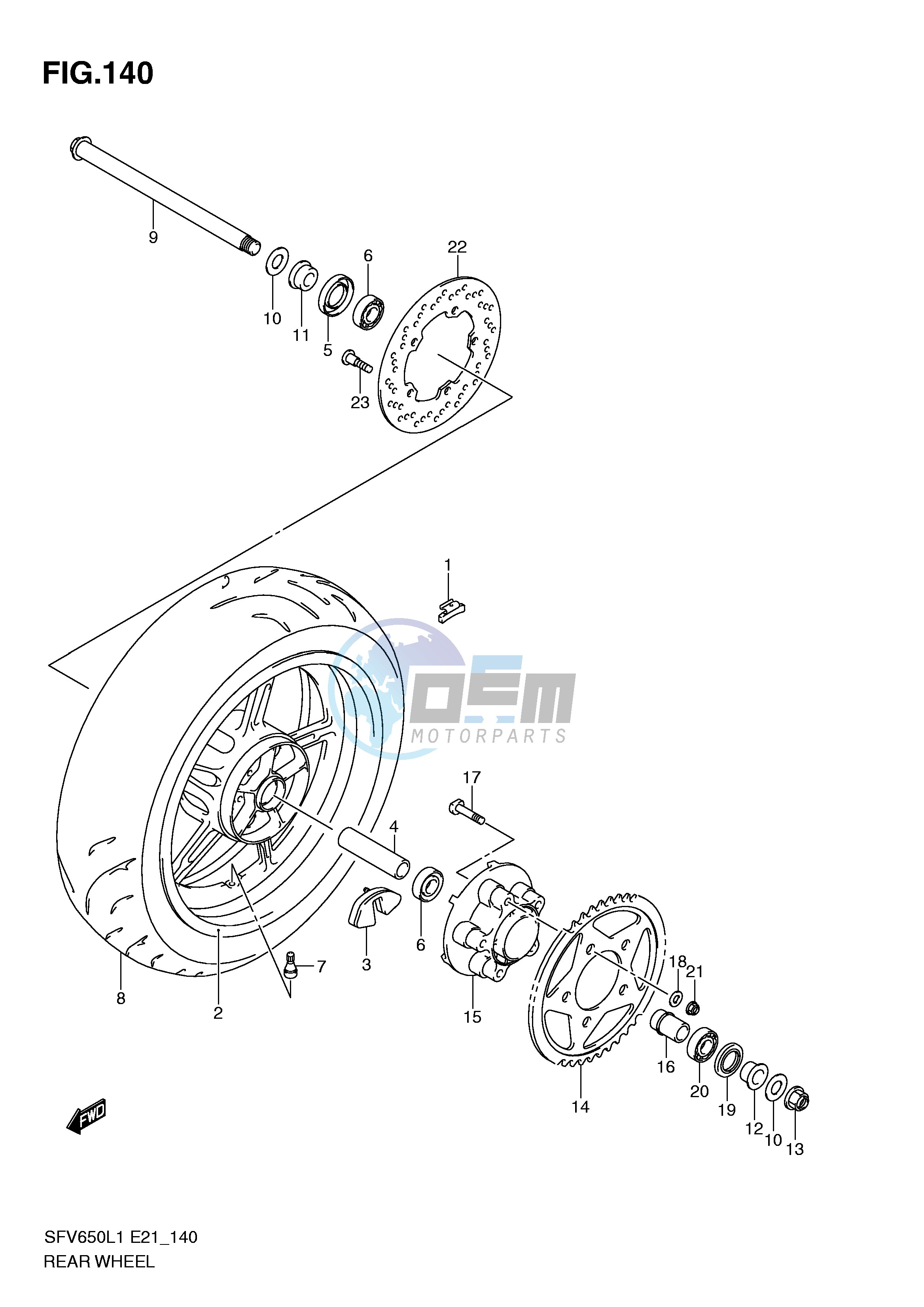 REAR WHEEL (SFV650L1 E24)