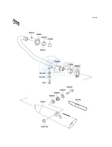 BN 125 A [ELIMINATOR 125] (A6F-A9F) A7F drawing MUFFLER-- S- -