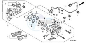 CBF1000SA Europe Direct - (ED / ABS) drawing REAR BRAKE CALIPER (CBF1000A/T/S)