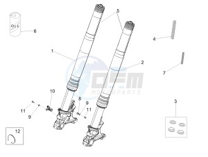 RSV4 1000 Racing Factory E4 ABS (EMEA, LATAM) drawing Front fork Ohlins