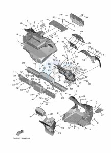 YXE1000EWS YX10EPSM (B4M2) drawing FRONT FENDER 1