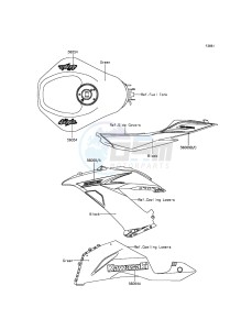 NINJA_ZX-6R ZX636EDF FR GB XX (EU ME A(FRICA) drawing Decals(Green)