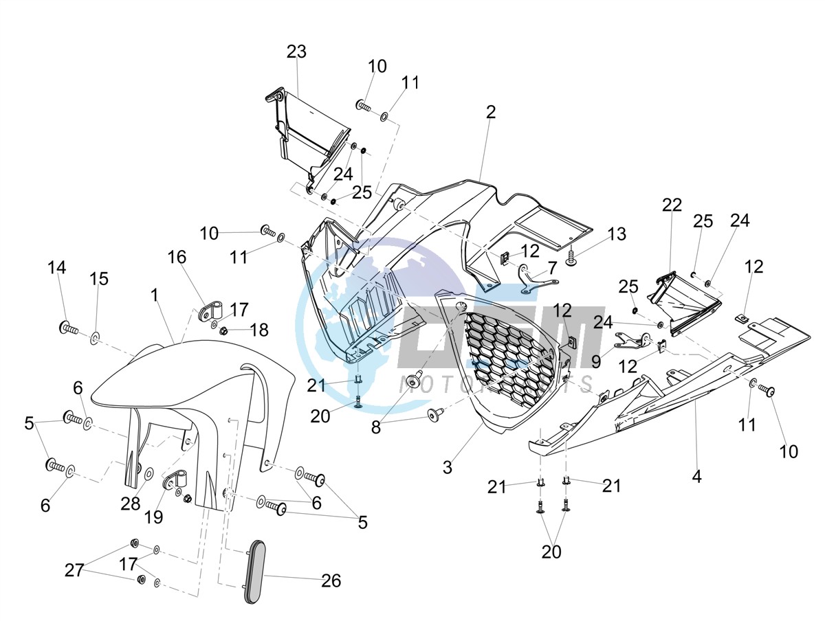 Front mudguard-Pillar