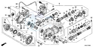 TRX500FE2H Europe Direct - (ED) drawing FRONT FINAL GEAR