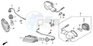 CBR1100XX SUPER BLACKBIRD drawing WINKER (1/2/3-EXCEPT CM/4)