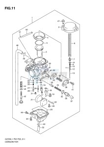 GZ250 (P3) drawing CARBURETOR (P3)