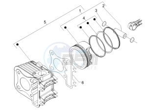 Liberty 200 4t e3 drawing Cylinder-piston-wrist pin unit