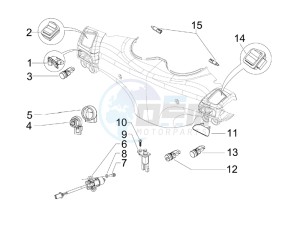 Beverly 250 Tourer (USA) USA drawing Selectors - Switches - Buttons