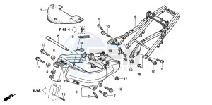 CBR900RR drawing FRAME BODY (CBR900RR2,3)