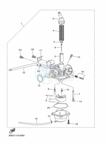 YFZ50 (BW4D) drawing CARBURETOR