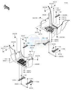 BRUTE FORCE 750 4x4i EPS KVF750HJF EU drawing Footrests