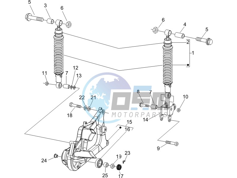 Rear suspension - Shock absorbers