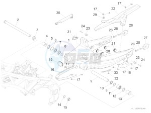 CAPONORD 1200 RALLY E3 ABS (NAFTA) drawing Swing arm