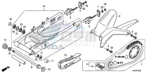 CBR300RAF CBR300RA Europe Direct - (ED) drawing SWINGARM