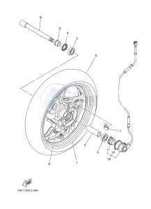 XP500 T-MAX 530 (59CM) drawing FRONT WHEEL