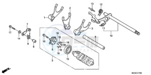 VT750C9 Korea - (KO / MK) drawing GEARSHIFT DRUM