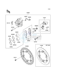 KX450F KX450E9F EU drawing Front Brake