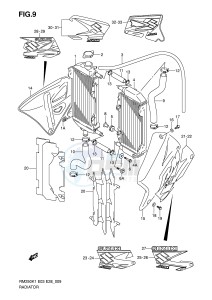 RM250 (E3-E28) drawing RADIATOR