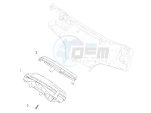 Liberty iGet 50 4T 3V (NAFTA) drawing Meter combination - Cruscotto