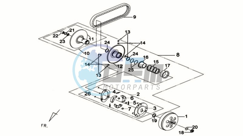 CLUTCH FRONT AND REAR