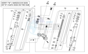 RS 50 Tuono drawing Front fork II