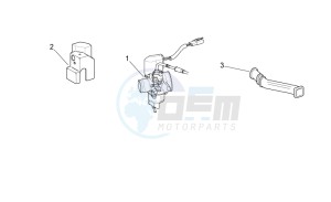 Scarabeo 50 2t e2 (eng. piaggio) drawing Carburettor cpl